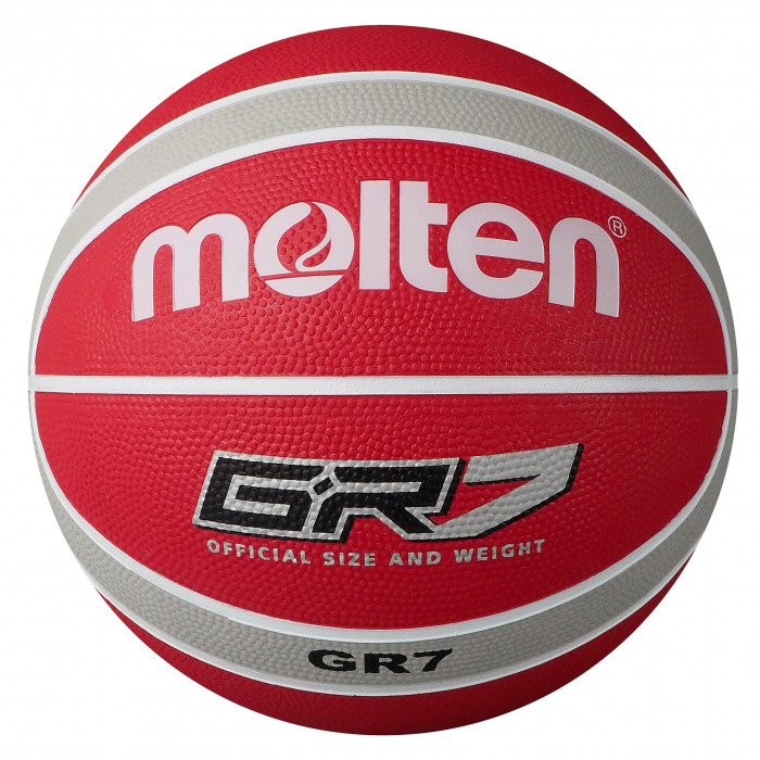 Molten BGR-WRS White Red Silver Basketball BGR7-WRS BGR6-WRS BGR5-WRS Main Front Image